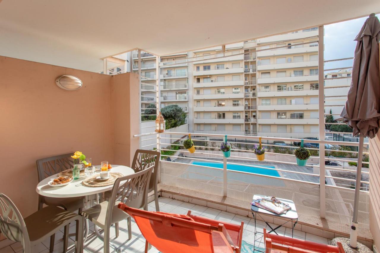 C1 Clemenceau Pool Balcony Bath Ac 2Mins Walk To Sand Beach Cannes Exteriör bild